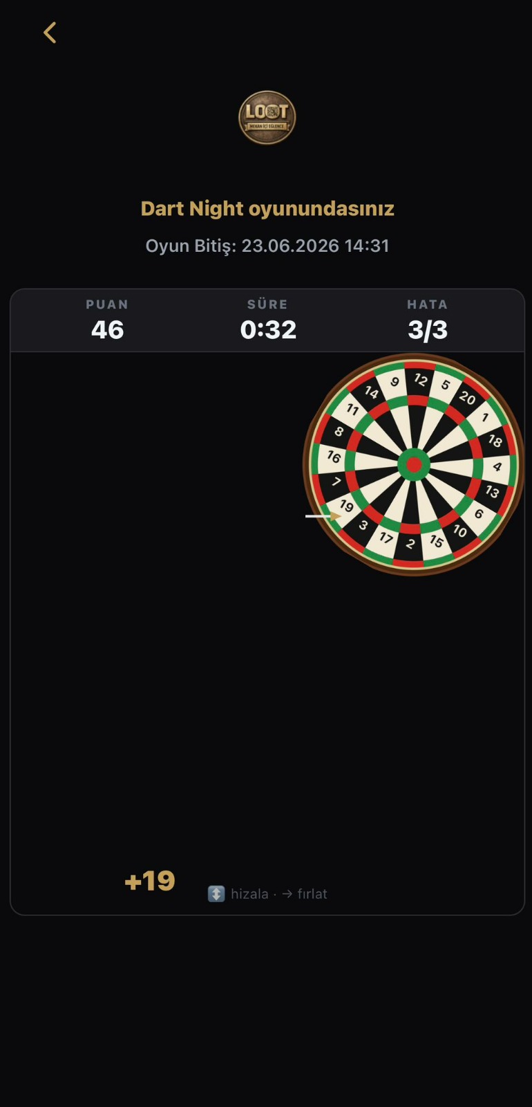 Loot Dart oyun ekranı