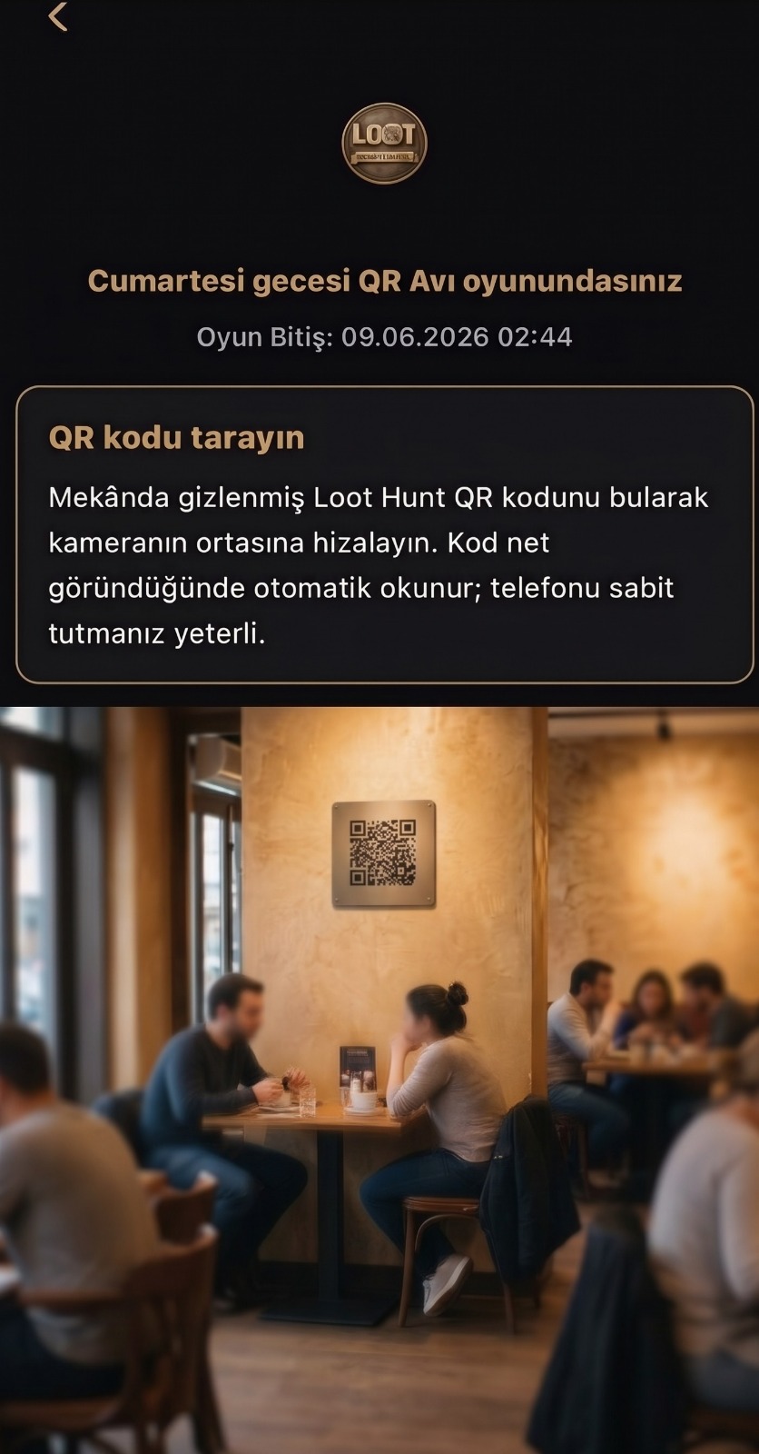 QR Avı oyun ekranı